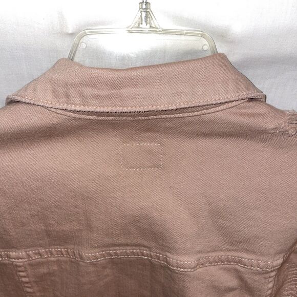 Adriano Goldshmied Women’s Distressed Jacket Size Medium Pink Denim Outdoors - Picture 9 of 12